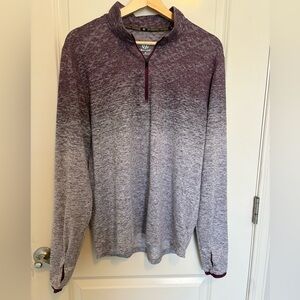 Champion Men's Zip Up Sweater in Purple and Gray